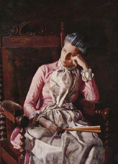 Thomas Eakins Miss Amelia C. Van Buren China oil painting art